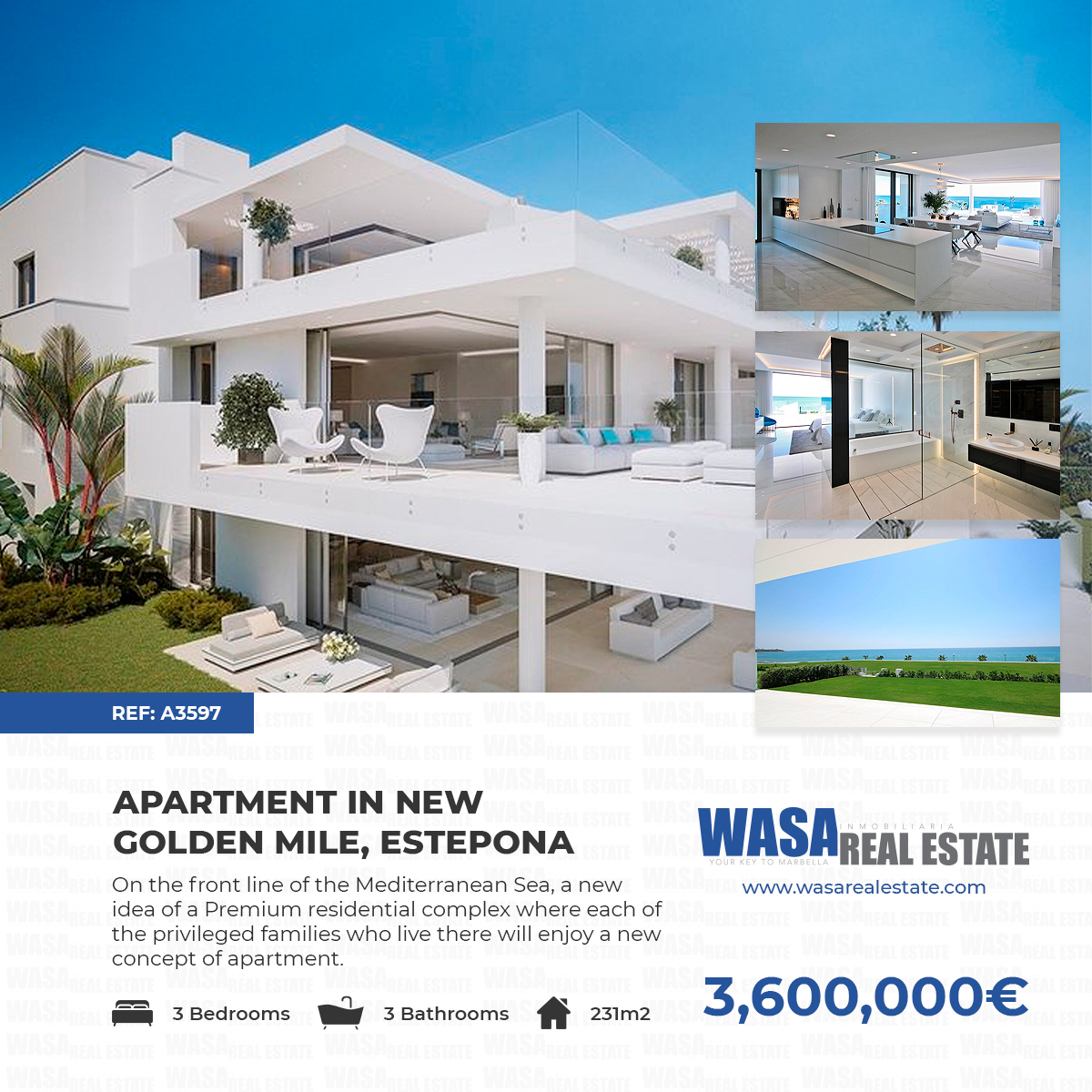 *⃣ On the frontline of the #Mediterranean Sea, a #Premium residential complex where you will enjoy a new concept of #apartment. This property conveys the sense of living in a #Villa!

🏡 231m2
🛏 3 Bedrooms
🛁 3 Bathrooms
✅ bit.ly/3f38GQN

𝐑𝐄𝐅: 𝐀𝟑𝟓𝟗𝟕