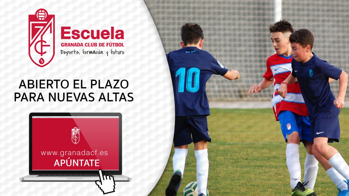 GranadaCF's tweet photo. 🔴⚪️ Si quieres formar parte de la Escuela del #GranadaCF la temporada 20/21 puedes consultar la información aquí 👉 https://t.co/EFb07SI6WB https://t.co/e6R0GzIhot