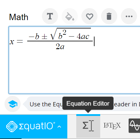 shskaercher's tweet photo. Looking for a way to #makemathdigital? Give #EquatIO by @texthelp a try: https://t.co/VjPDRxZ5S7
☑️Equation Editor
☑️Embedded @Desmos Calculator
☑️Virtual Math manipulatives, science and tech shapes
☑️Mobile Device Input
... and more!
#MTBoS #iteachmath #remotelearning https://t.co/Kq1rwVkCdq
