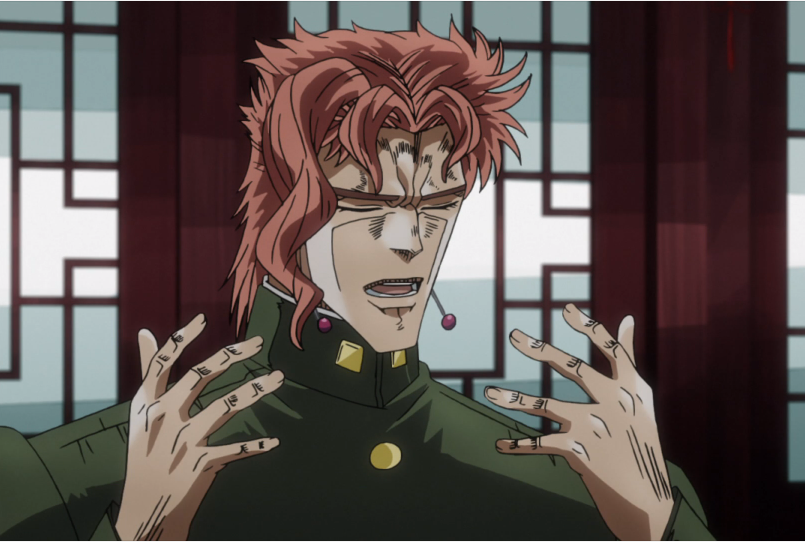 KakyoinDaily's tweet photo. Kakyoin showing how big he wants the D to be 🍆💦 https://t.co/Hdy0OIOCk9