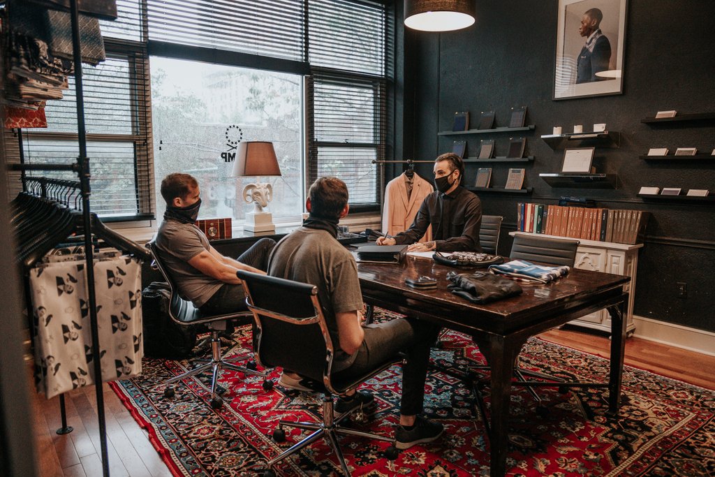CMMPusa's tweet photo. We are grateful for the time we spend with clients, especially after this post-covid world. We're proud to ensure each experience is a safe one. Stay proper. 

https://t.co/qqylbzVz7y

#rebelgentleman #mensstyle #madetoorder https://t.co/Q4ZJ5yFuOI