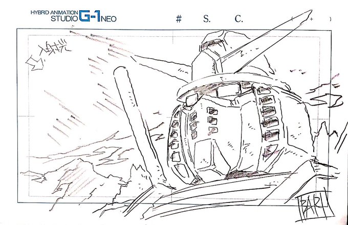 #絶対見ないでガンダムを画け

ごめん、見て描いた… 