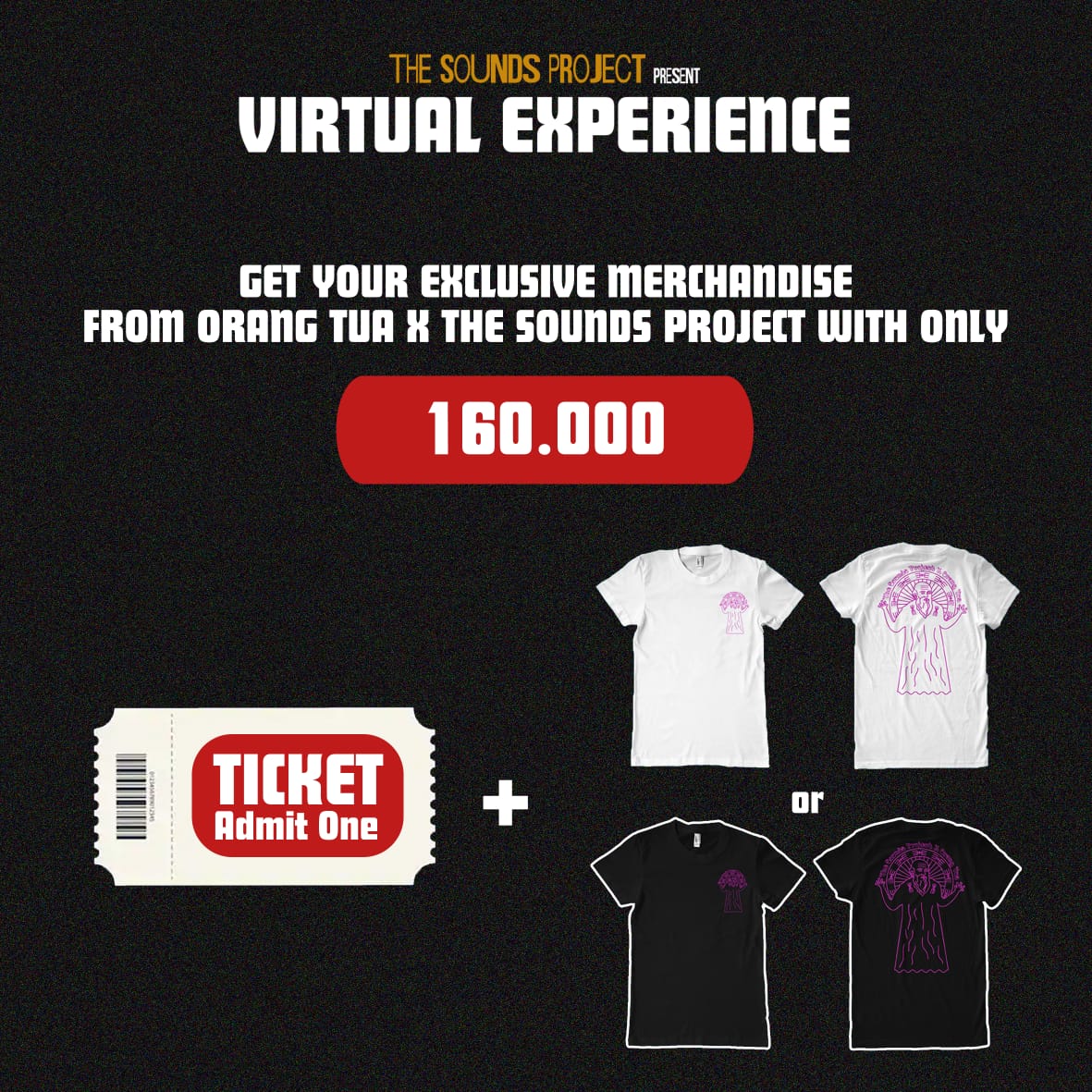 Don't miss the chance to feel the joyful through screen with The Sounds Project Virtual Experience. Save your ticket now!

#TSPVirtualExperience
#SoundsPro
#TheSoundsProject
#KitaSemuaKangenKonser