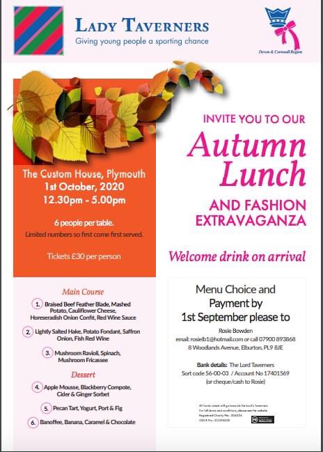 LadyTaverners's tweet photo. STILL TICKETS AVAILABLE FOR OUR AUTUMN LUNCH   #fundraising @LadyTaverners https://t.co/aTWMpZSx3x