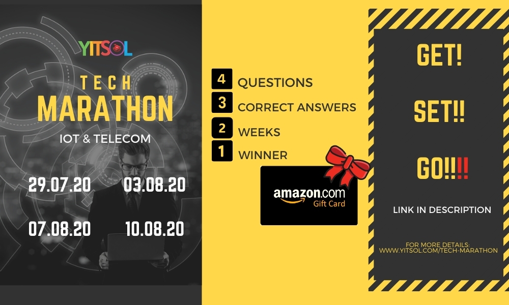 Yitsol_Tech's tweet photo. Tech Marathon! Sounds Interesting, Isn’t it? 

You don’t have to muscle work, run, jog, or strain yourself. All it needs is a little brain racking :)

Link to participate: https://t.co/LJMekqpl4E

#IoT #Telecom #IIoT #Industry40 #telco #Telecommunications #professionals #rewards https://t.co/Dy1BwvhFfm