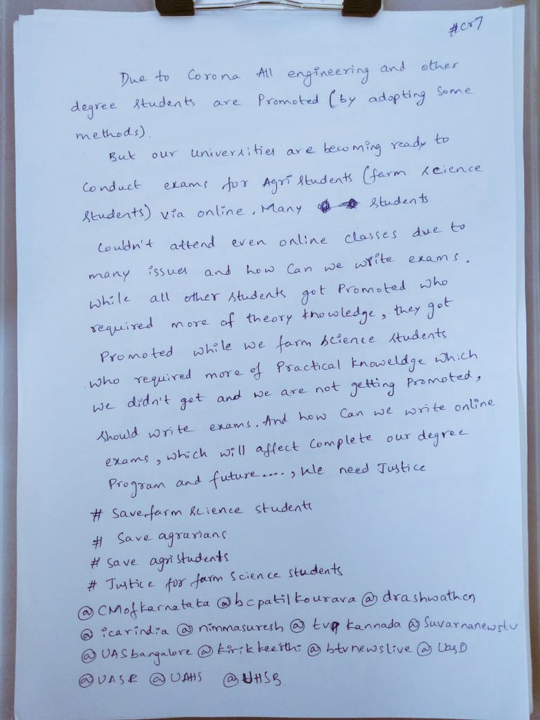 NingarajMadiwa3's tweet photo. #savefarmsciencestudents #agriculture #saveagriculturestudents #justiceforfarmsciencestudents #cmofkarnataka https://t.co/J4uH2G3GDm