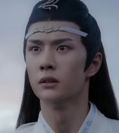 He leaps across to the cliff edge.Lan Wangji sees that and is suddenly terrified. He follows.