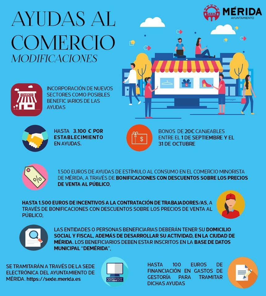 ayto_merida's tweet photo. El jueves, 30 de julio, concluye el plazo para acceder a las ayudas municipales de apoyo al comercio.
Consulta toda la información aquí: https://t.co/TRtWYp1Qfl https://t.co/x55amz4tn6