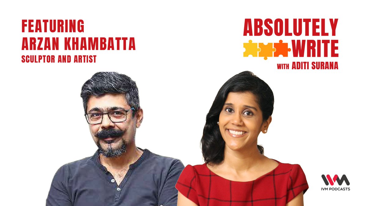 IVMPodcasts's tweet photo. This week on #AbsolutelyWrite, host @AditiSurana is joined by @TeekayTeen.
Arzan is a renowned artist & sculptor and had made commissioned pieces for many corporates houses, top hotels & residences across the world.
Tune in: https://t.co/H8zLdoYhz4
#Graphology #IVMPodcasts https://t.co/f34bQfqgeW