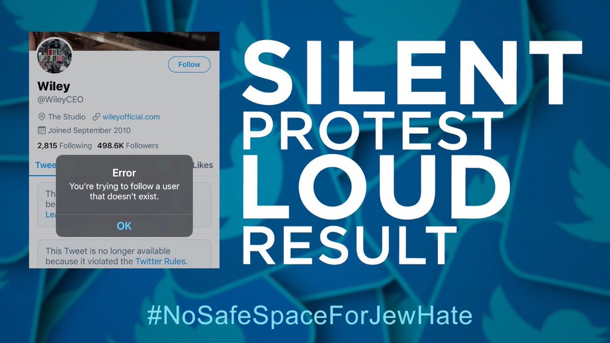 SalomonSoup's tweet photo. Your silence was LOUD.
They listened.
You are AMAZING 👏❤️ 
This is not the end. 

Watch this space. 
#NoSafeSpaceForJewHate https://t.co/L3O7A0i6lW
