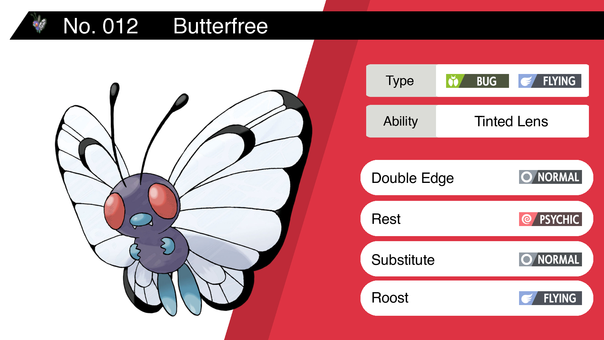 Random Pokemon Bot on X: &ldquo;Butterfree Ability: Tinted Lens Moves 