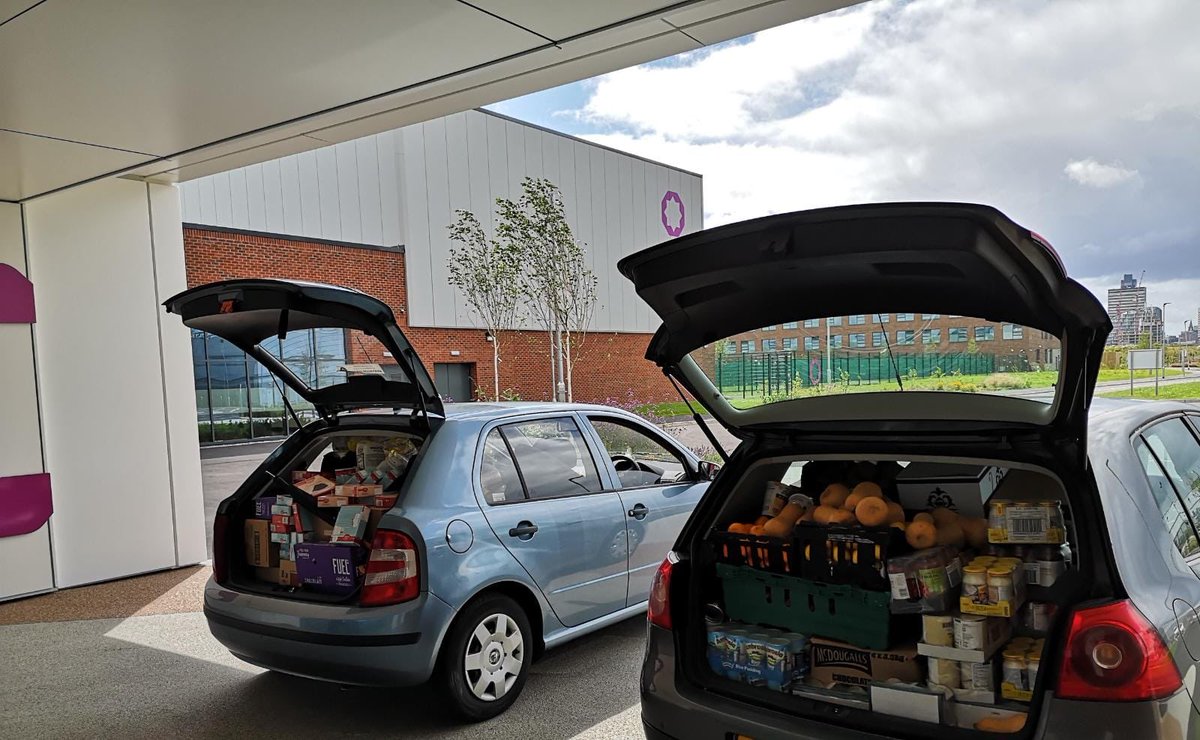 edengirlsmanc's tweet photo. Wow what an amazing amount of food for our #foodbank we were able to get yesterday from ⁦@FareShareUK⁩ Summer Holiday Week 2 food and hygiene box deliveries 📦 will be setting off shortly ⁦@MarcusRashford⁩ ⁦@shinechrty⁩ #WeAreStar ⁦@thehygienebank⁩ https://t.co/94LHs0VYmj