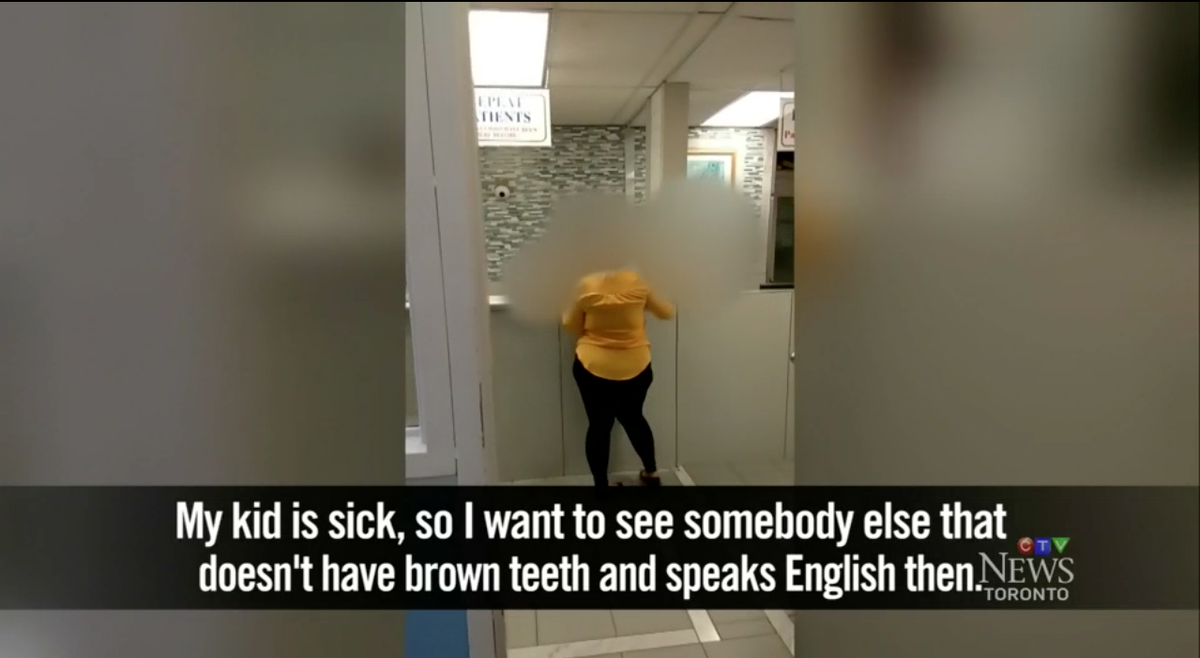 in 2017 Nikki Samuel entered a Mississauga clinic and demanded a white doctor.  @CTVToronto found out where Samuel lived, knocked on her door, and blurred their own video of her face when she answered. CTV never published her name or face all that work to protect NikKaren?!? 
