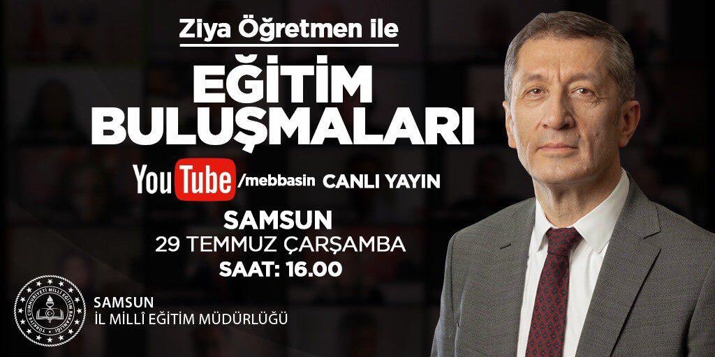 Her zaman ögretmen ve ögrencisinin yaninda olan bakanimiz <a href="/ziyaselcuk/">Ziya Selçuk</a> bugun saat 16.00 da bizlerle olacak. <a href="/azizimduha/">Aziz Yıldırım</a> <a href="/bafra_mem/">Bafra İlçe Millî Eğitim Müdürlüğü</a> <a href="/nctgenis/">Necati GENİŞ</a> @YUKSELAYDINTS <a href="/mehmetalikatip1/">Mehmet Ali KATİPOĞLU 🇹🇷</a> <a href="/samsunmem/">Samsun İl Milli Eğitim Müdürlüğü</a> <a href="/CoskunESEN57/">Coşkun ESEN</a> <a href="/ziyaselcuk/">Ziya Selçuk</a>