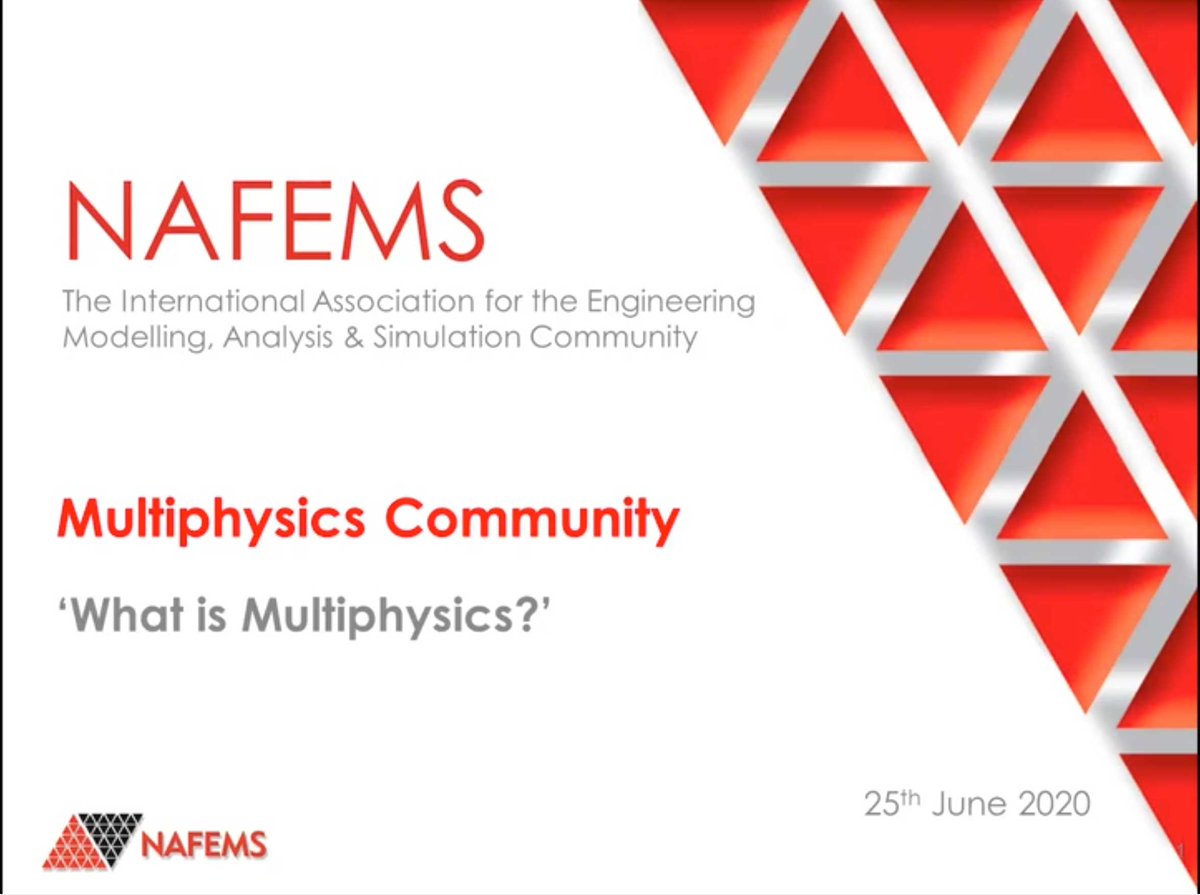 Mvoid_Group's tweet photo. NAFEMS held the webinar "What is #Multiphysics?". An experienced panel was looking at how they define the term Multiphysics &amp; discussed why the industry needs Multiphysics, &amp; challenges involved in implementing &amp; using the technology. Recording for members https://t.co/faA4kH2yvv https://t.co/DIdsgTa1Iw
