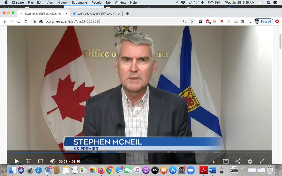 Murphy: Why did you not reveal that the federal govt. was opposed to it (public inquiry)?McNeil: Let's be honest, Steve. This isn't about me or my government, or about the federal govt. It's about those families.Clearly Steve, and let me be clear. Clearly we missed the mark.