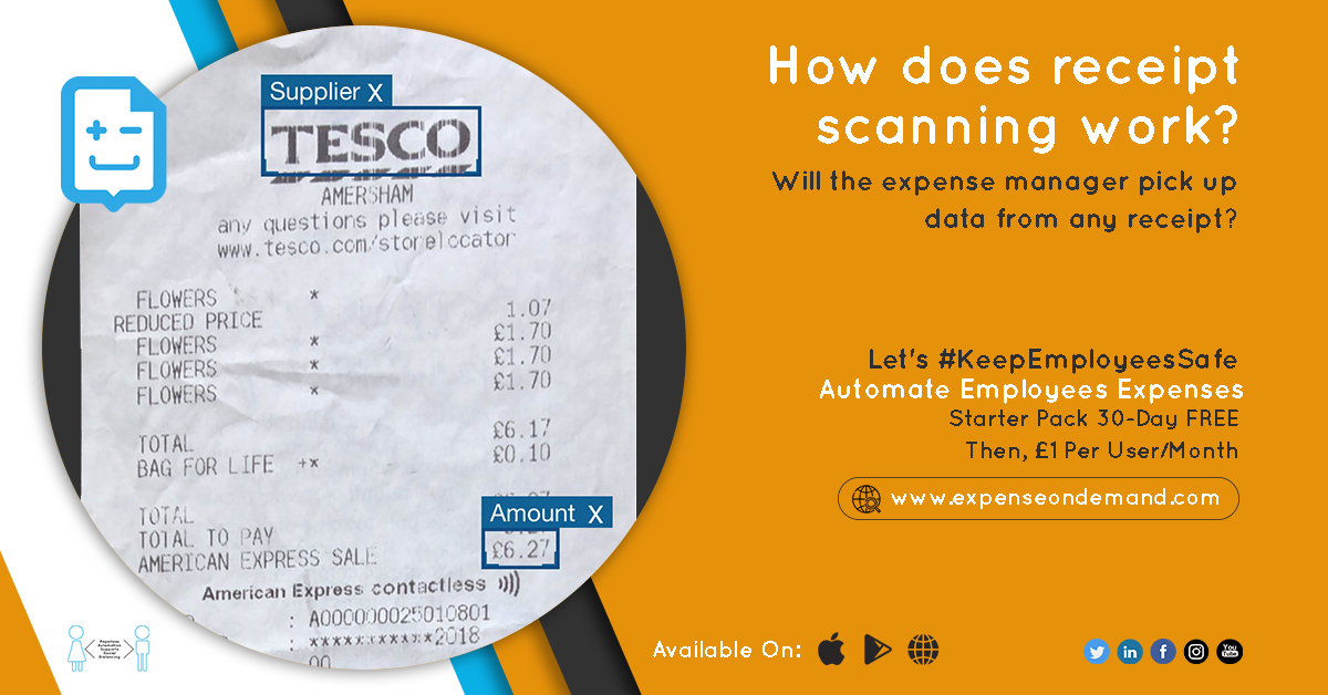 ExpenseOnDemand's tweet photo. How does receipt scanning work? Will the expense manager pick up data from any receipt? #ExpenseOnDemand #KeepEmployeesSafe #GoPaperless #Contactless #data  #receipts #keepbusinessmoving #keepbusinesslocal #fintech #ThriveTOGETHER Read More: https://t.co/h6yBD2N5Ij https://t.co/xleJjwSgsa