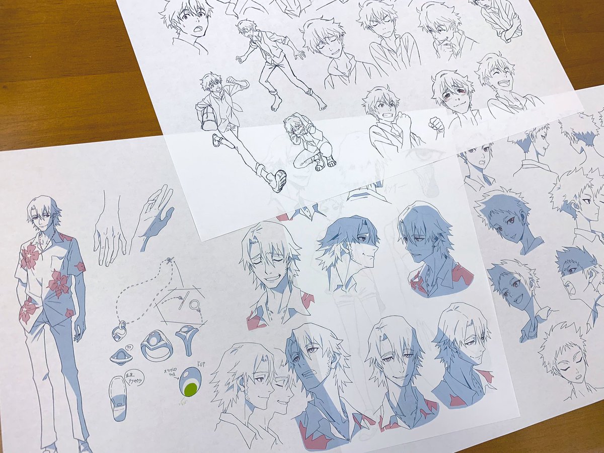 Wit Studio Great Pretender 制作資料展 Case1 Los Angeles Connection 展示物のご紹介 デザイン画 貞本義行によるキャラクターデザイン画と加藤寛崇による設定画を展示 メインキャラクター4人の設計図をじっくりご覧下さい 8 1 8 3分の入場予約