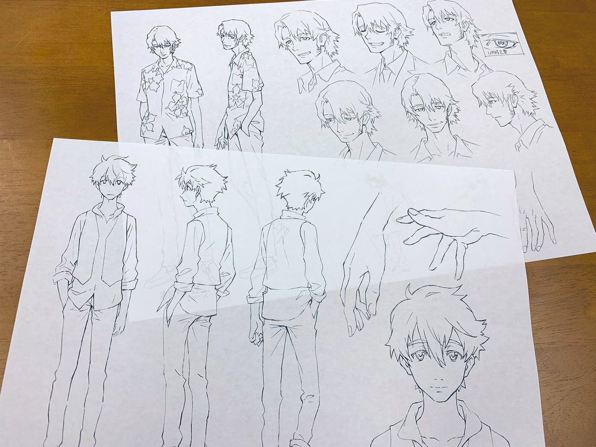 Wit Studio Great Pretender 制作資料展 Case1 Los Angeles Connection 展示物のご紹介 デザイン画 貞本義行によるキャラクターデザイン画と加藤寛崇による設定画を展示 メインキャラクター4人の設計図をじっくりご覧下さい 8 1 8 3分の入場予約