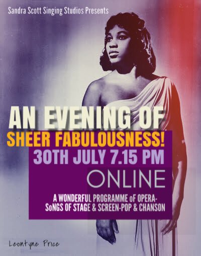 30th July 7.15 pm on Zoom.Please join us for an uplifting hour programme of songs from Opera, Stage and Screen, Pop &amp; Chanson and one of my faves Lily Marlene...Sheer Fabulousness indeed and Free! Pmyour email and I will send Zoom link #concert  # Opera #Musicals