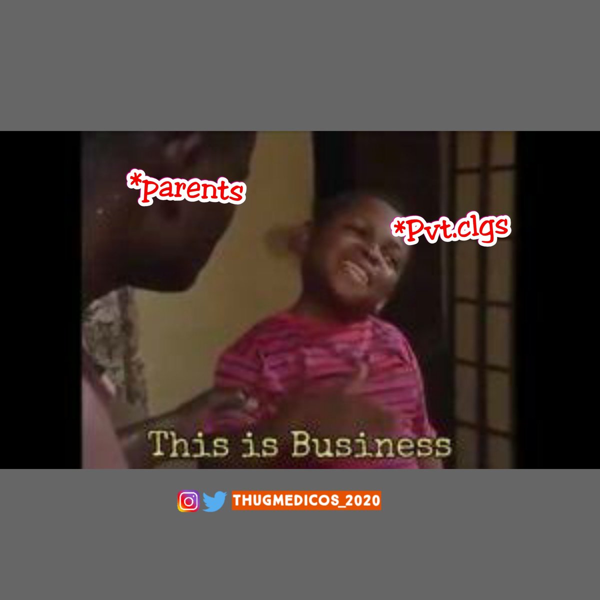 thugmedicos's tweet photo. Parents: I'll pay only college fee this year.

Pvt.clg : No no sir,u should pay college fee+ hostel fee+ library fee+ bus fee

Parents : What the hell is this??
#saynotofees
@frustratedmed
@MantraMedicos @strangerdocs @MbbsFillakay @SarcasmMedicine @JustTrollMbbs @MedicoIam https://t.co/XOBHg3gYjZ