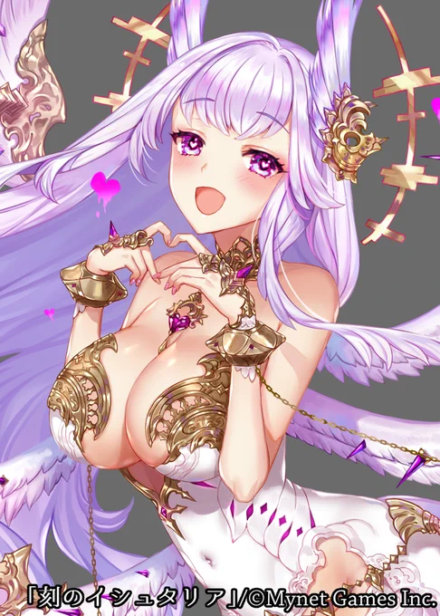 刻のイシュタリア(@sagaofishtaria )にて「純潔のカスティタス」を描かせていただきました!
羽とか尾鰭とか色々詰め込み楽しかったです!
お手元にきた方は是非愛を注いであげてください～♥?♥ 