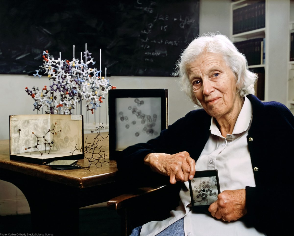 NobelPrize's tweet image. “I was captured for life by chemistry and by crystals.” 

Remembering Dorothy Crowfoot Hodgkin, the #NobelPrize-awarded biochemist who was one of the most outstanding X-ray crystallographers of her time. She determined the structure of penicillin and vitamin B12.