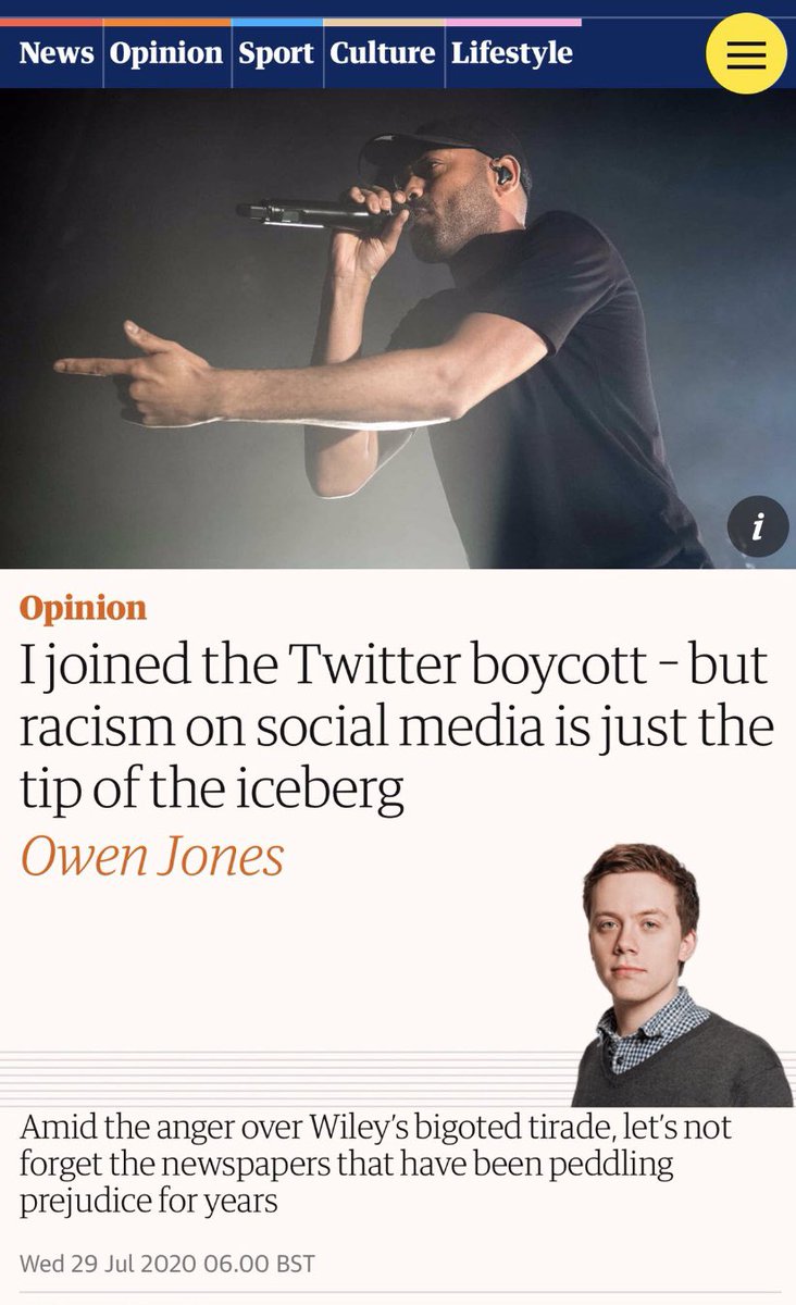 ArubaRed's tweet photo. You can’t make this up... Guardian uses a photo of Kano in an article on racism when referencing Wiley 💀 https://t.co/cgwhD0YwYU