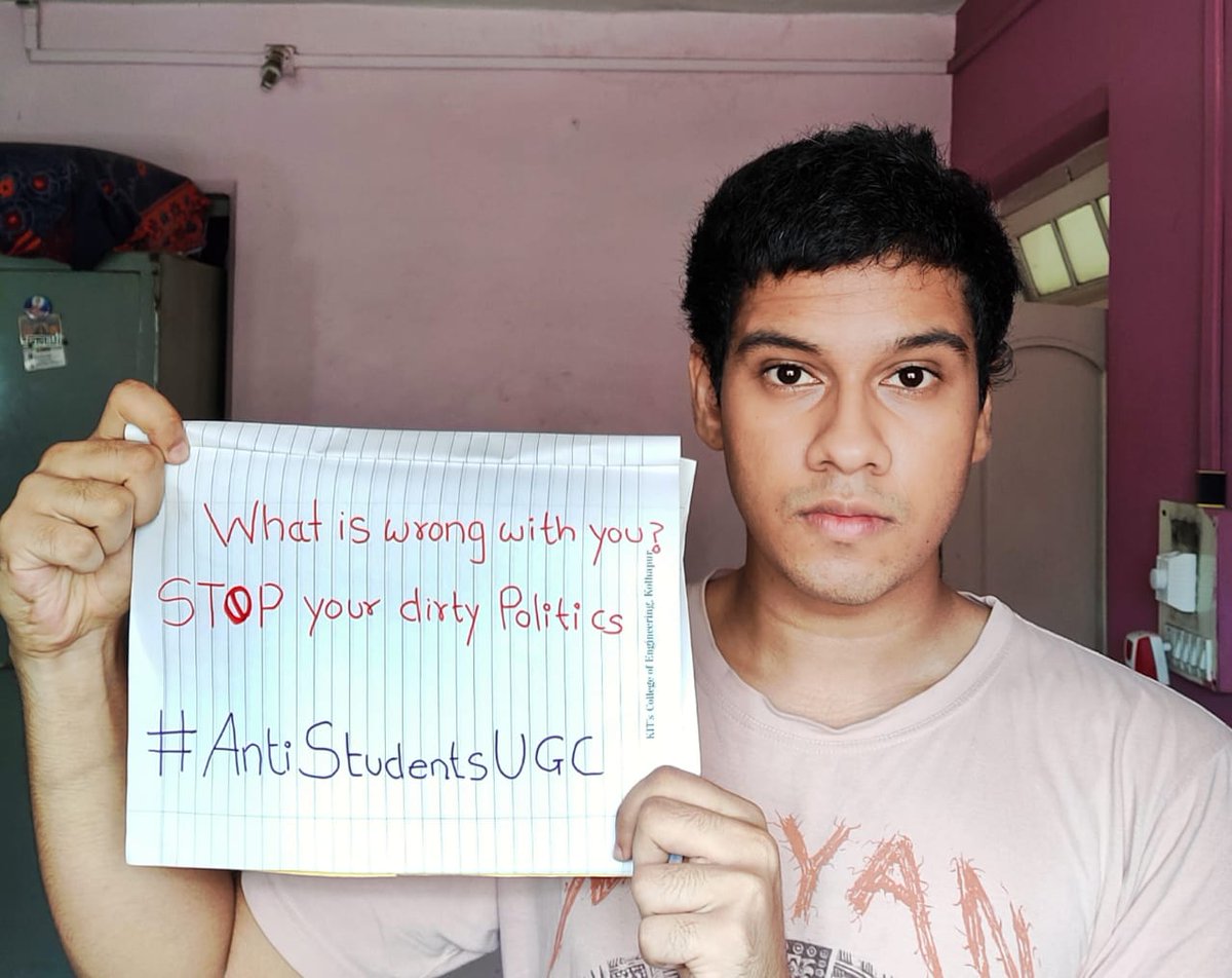 ProgressiveStu6's tweet photo. UGC must roll back it's guidelines of taking compulsory exams.

#NoDigitalDivide
#NoExamsInCovid
#नको_परीक्षा https://t.co/wpKKWlM7gZ