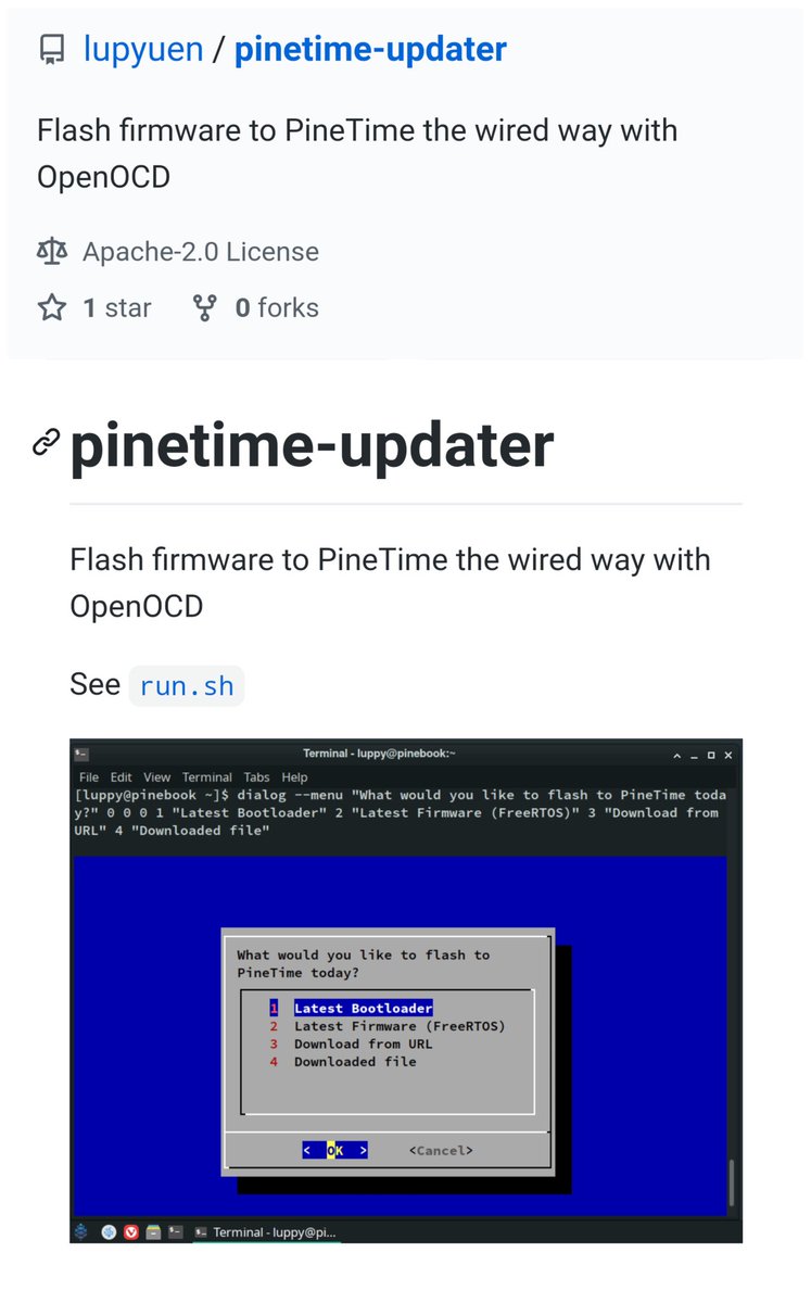 MisterTechBlog's tweet image. Now creating a Friendlier way to Flash #PineTime @ThePine64 with #OpenOCD: github.com/lupyuen/pineti…