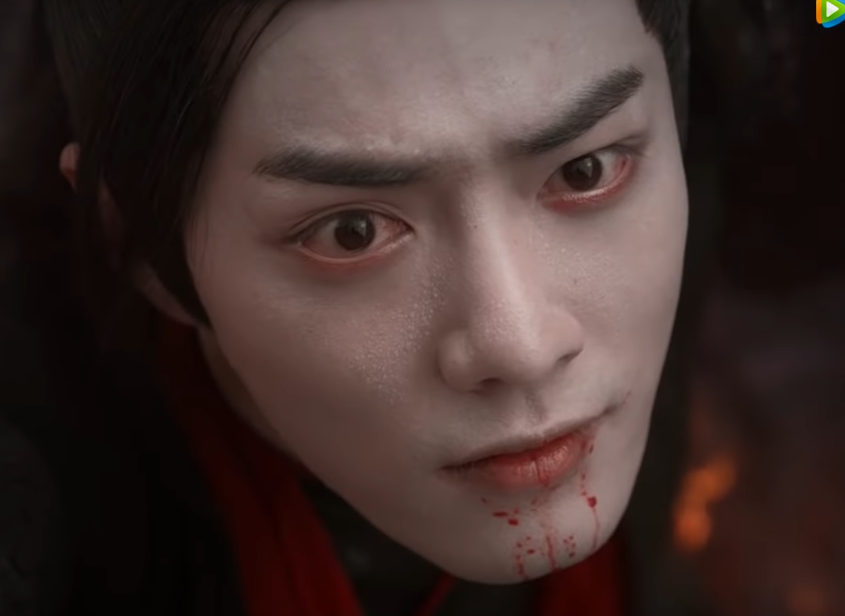 Wei Wuxian's expression: wtf broJiang Cheng's: trying not to cry and failing