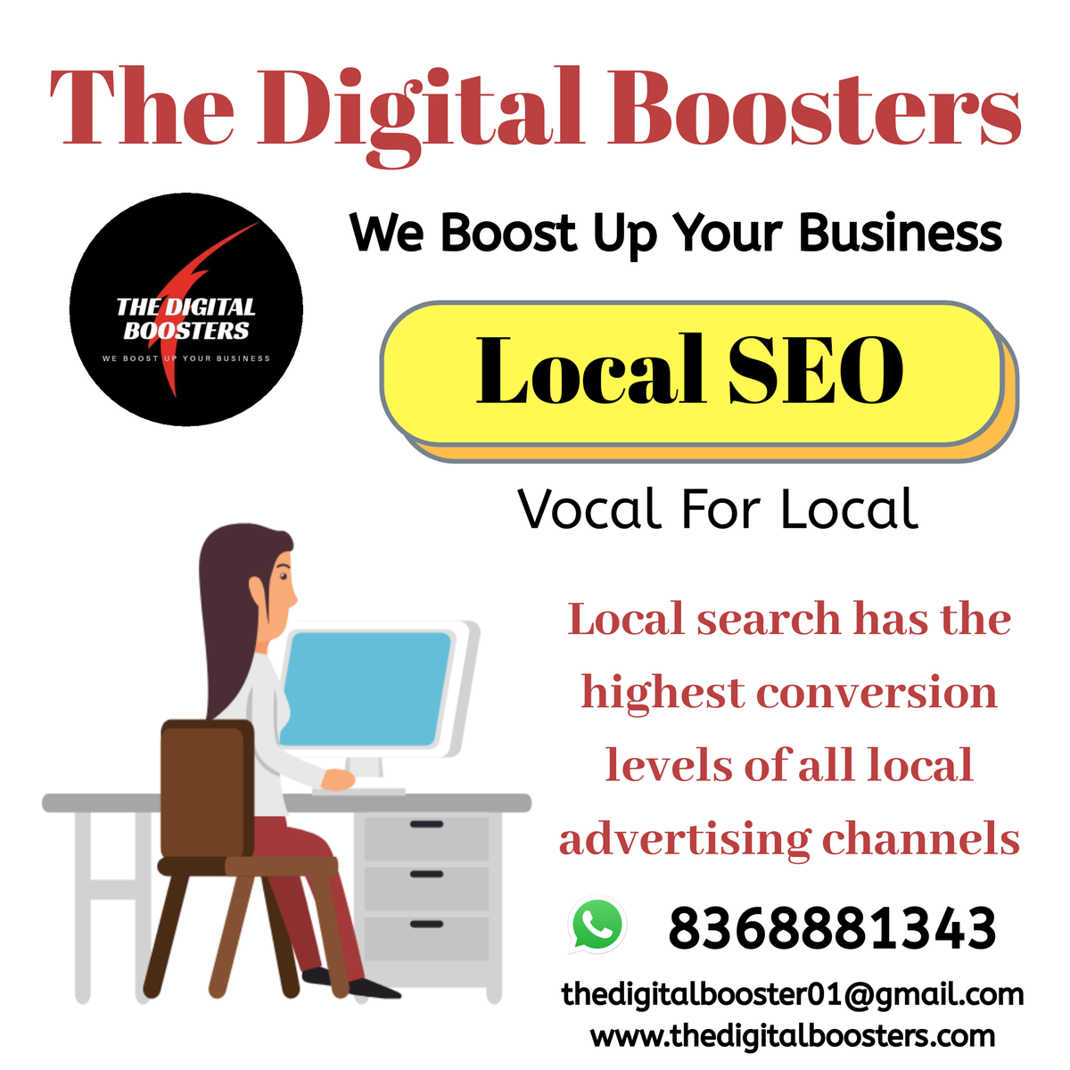 digitalboosters's tweet photo. #LocalSEO
Local search has the highest conversion levels of all local advertising channels.
#Thedigitalboosters #SEO #SMO #PPC #contentmarketing #websitedesigning #digitalmarketing #digitalindia #bestsmoplan #bestseoplan #stayhomestaysafe #onlinemarketing
#internetmarketing https://t.co/GKhHPW8EJD