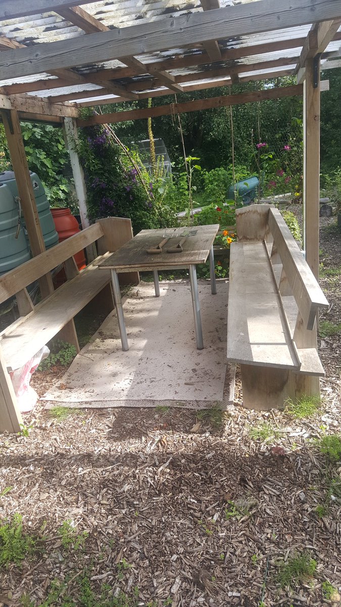 Recycled church benches
