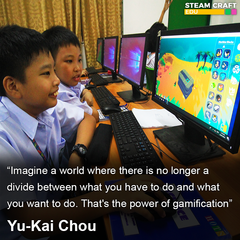 SteamcraftEdu's tweet photo. #Gamification and #GameBasedLearning makes education fun for both teachers and students. Motivate and encourage your kids to learn and help them retain lessons better through positive play. https://t.co/VzidgmQ4qe