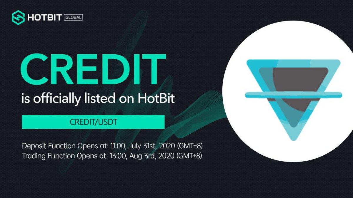 <a href="/Hotbit_news/">HotbitDEX 🍀</a> $CREDIT 2.0 listed on Hotbit !!!