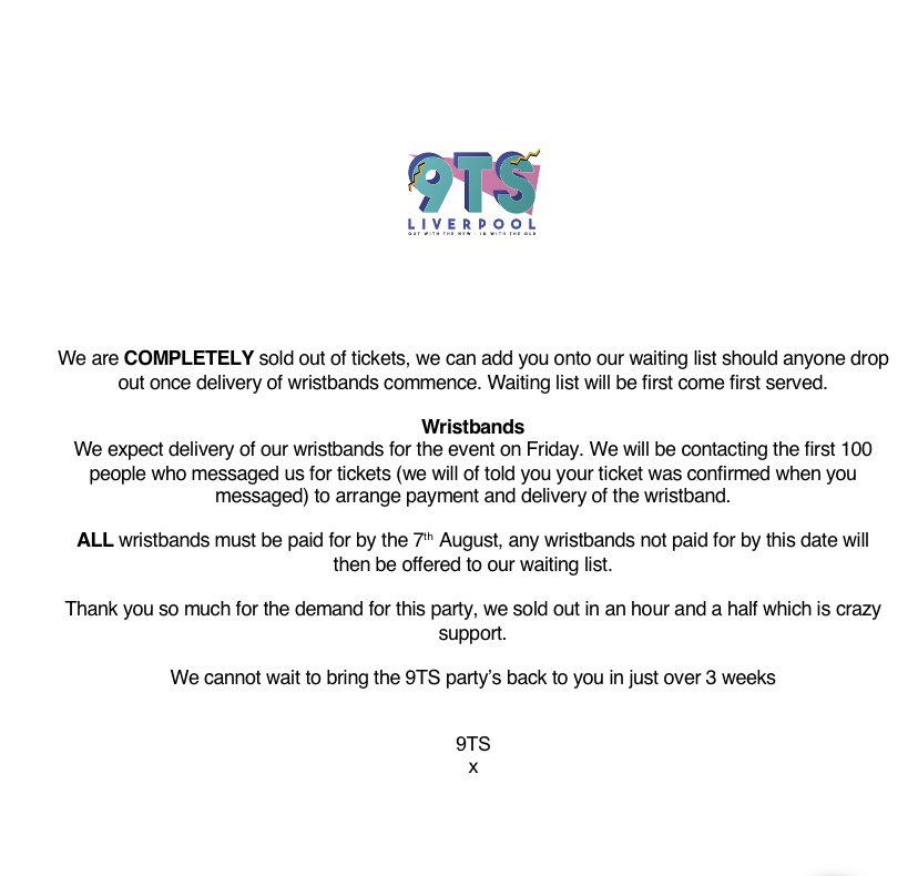 9tsliverpool's tweet photo. ‼️August event update‼️ #9ts #9tsbaby #nomoreknives #9tsliverpool #thankyounhs https://t.co/LypyMmI19N