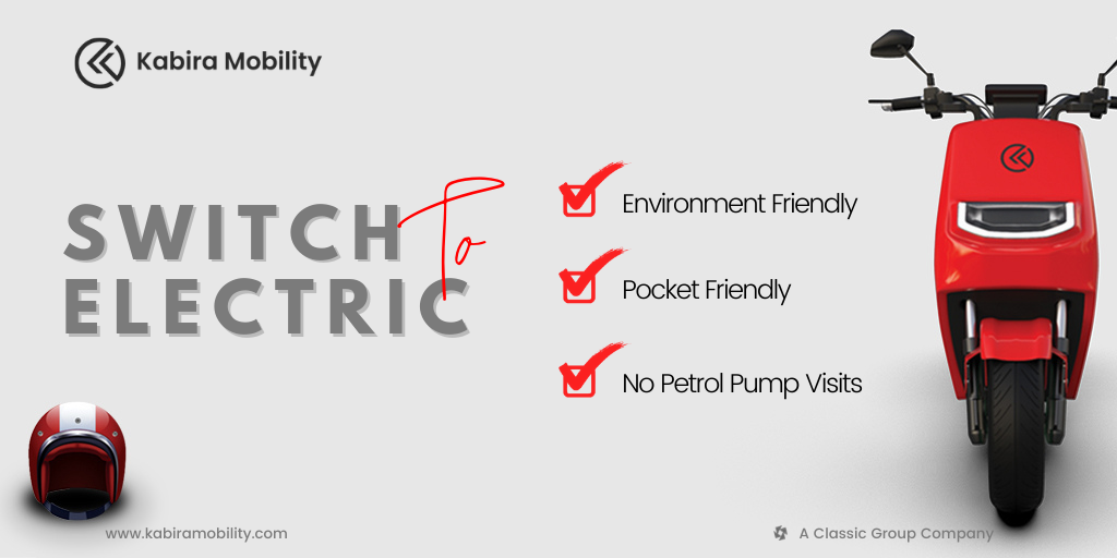 KabiraMobility's tweet photo. Move smart to a better tomorrow
Save the planet and save your pocket
#switchtoelectric
Book your test ride today!
To know more, visit
https://t.co/hCMFcAIHb9
#electricbikes #futureofmobility #kabiramobility #HelloEV #ClassicGroup #urbanmobility #rider #bikelove #greenindia https://t.co/K31yh2vA9d