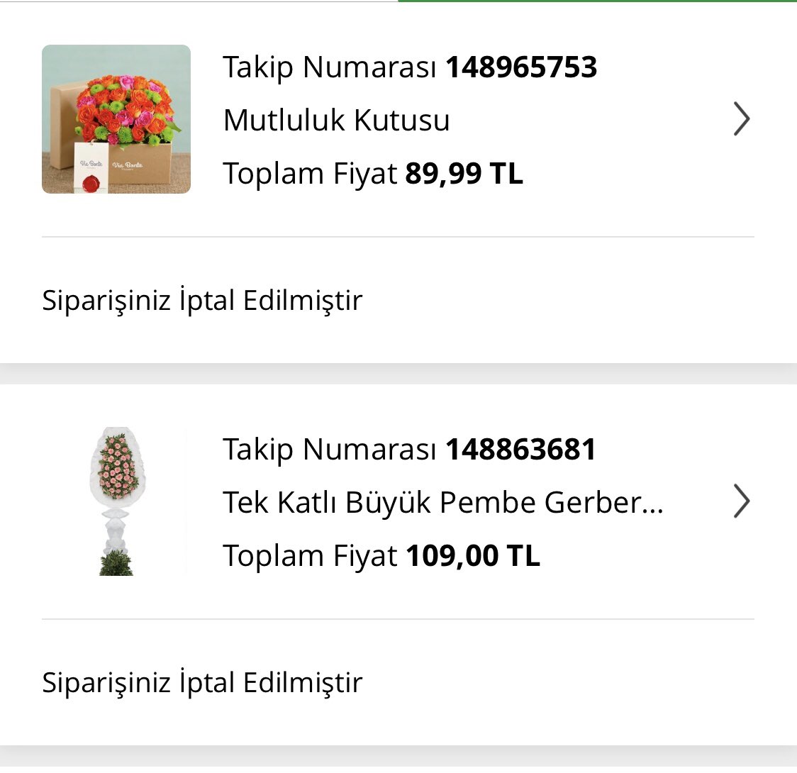 <a href="/ciceksepeti/">Çiçeksepeti</a> nin haber vermeden yaptığı iptaller,olmadık zamanlarda ‘ürün kalmadı’ diyerek mağdur etmesi, görselle alakası olmayan dandik ürünlere dünyanın parasını istemesi yetti artık!Bir günde iki kez mağdur oldum. #mahallemizinçiçekçisikazansın