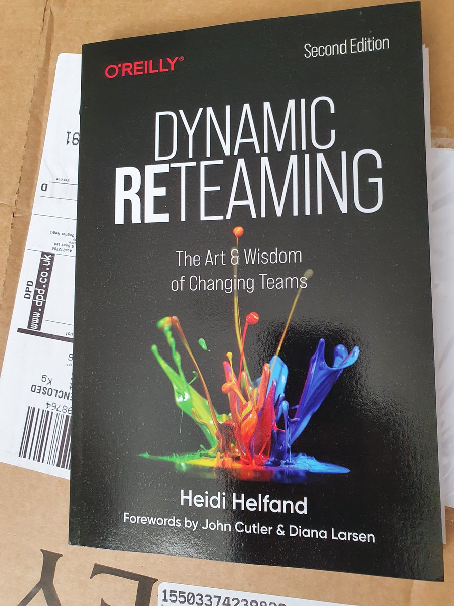 maneo's tweet photo. Just received a copy of "Dynamic reteaming" expect a review shortly :-) thank you @heidihelfand https://t.co/nlSMocsAxJ