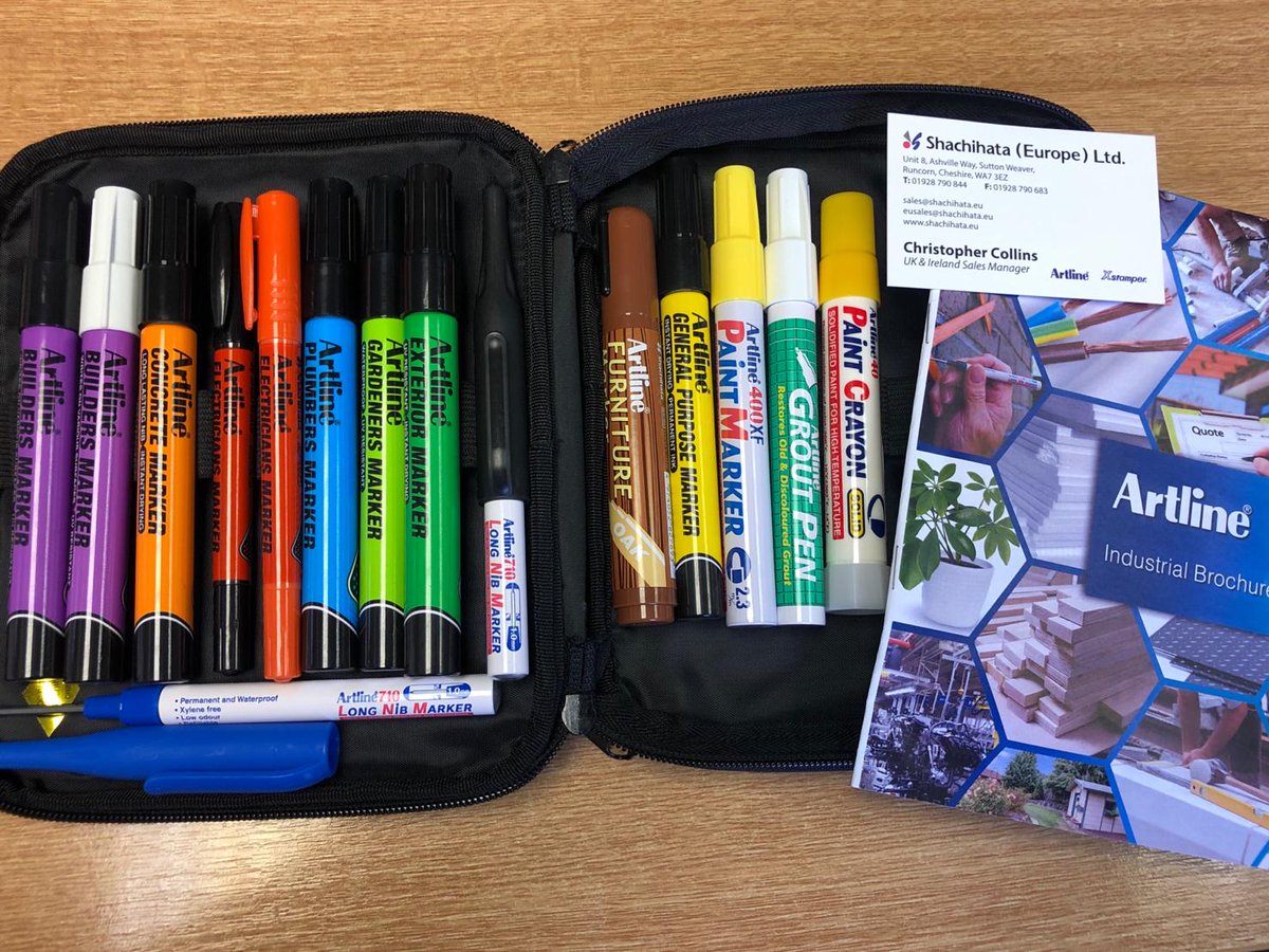 Artline_EU's tweet photo. Another day, another sample pack sent to branch. Contact me today if you would like yours! #ekpr #specialpurposemarkers #electricians #plumbers #builders https://t.co/hHun86UzPz