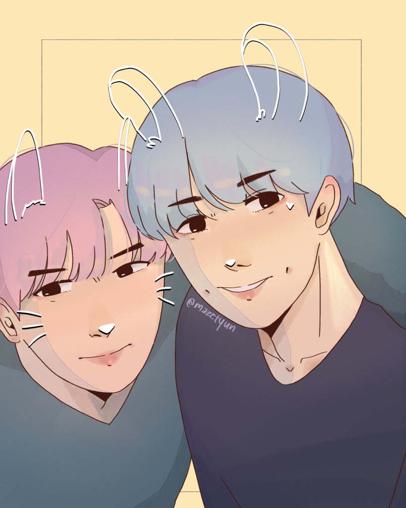 mazetyun's tweet photo. yeonbin selca !! 🦊🐰

@TXT_members #TXTfanart #YEONJUN #SOOBIN https://t.co/cD0wcaHxNg