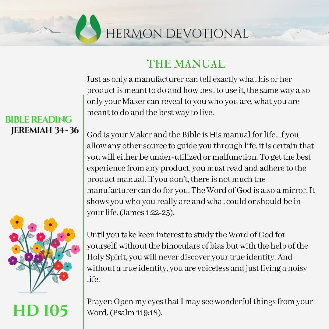 PNikemefuna's tweet image. THE MANUAL

#hermondevotional
#themanual
@HermonCentre