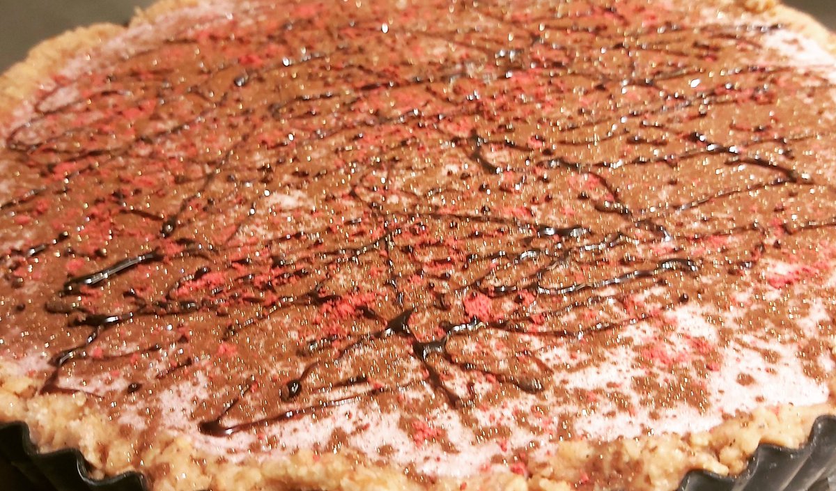 Today's delight is my cherry chocolate bakewell cheesecake tart. Completely #dairyfree #glutenfree in #basementsnaxx #secretcoffeeshop #newcastle
