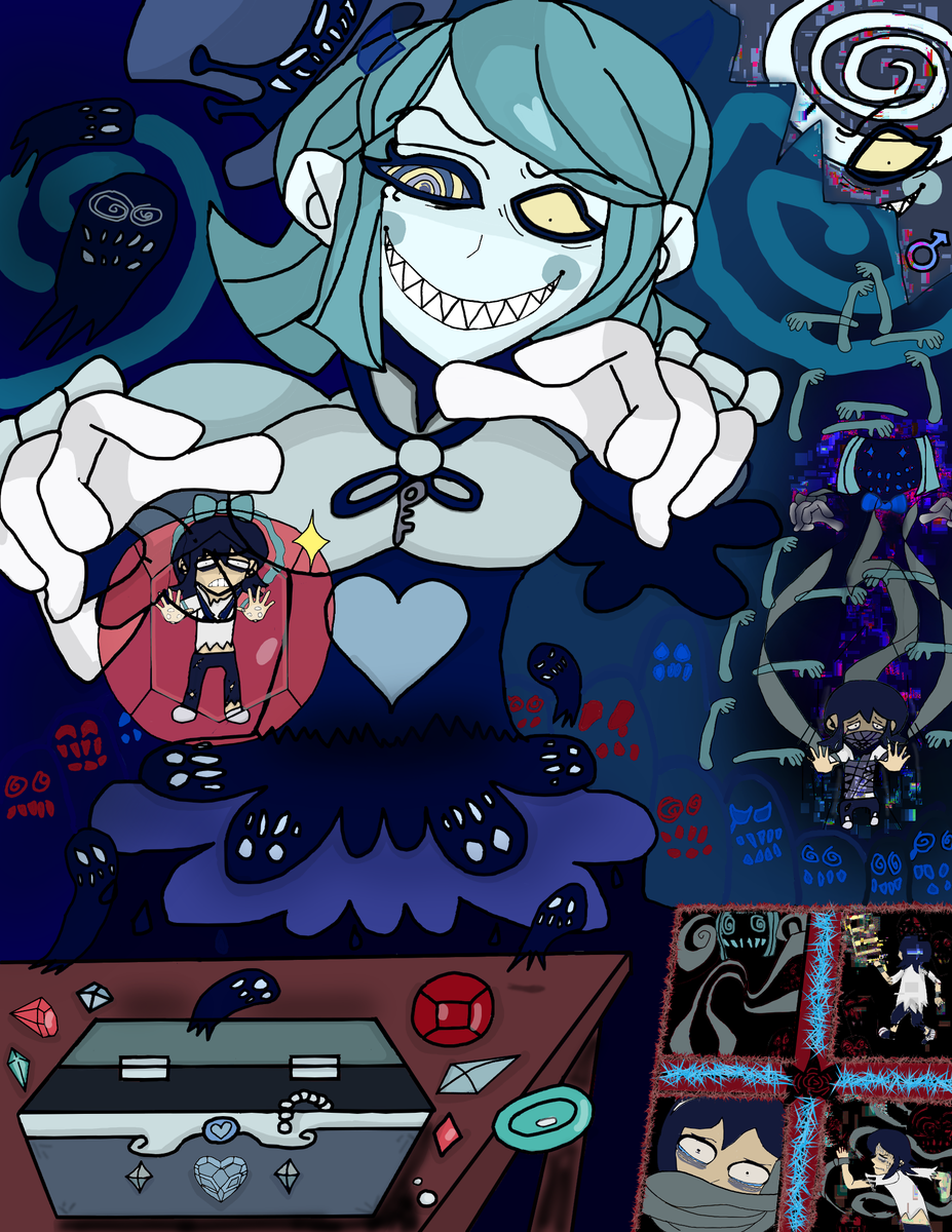 MegaUnchained's tweet photo. the moment @2z2z dropped mister jewel box, i knew two things would happen. that this song would be on loop nonstop like princess♂️, and that i wanted to draw something to celebrate it. congrats on 1 million views and to more success in your future. #トップハムハット狂 https://t.co/XI0w6PDOO5