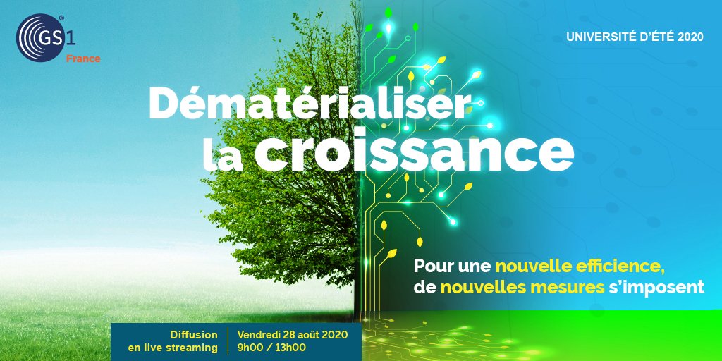 📌 Ne ratez pas l'Université d’été de notre adhérent <a href="/GS1France/">GS1 France</a> , le 28 août de 9h à 13h sur le thème : 

Dématérialiser la #croissance, pour une nouvelle efficience, de nouvelles mesures s'imposent.

Pour vous inscrire et en savoir + sur le programme 👇
eventbrite.fr/e/inscription-…