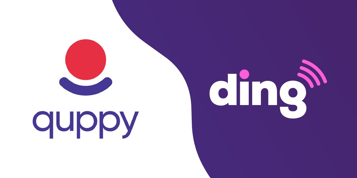 Delighted to announce Ding is partnering with European FinTech <a href="/QuppyPay/">Quppy</a> - to enable their customers to pay for and send mobile top-up using #digitalcurrency or traditional currency, directly from their wallets. #expanding #connectivity #mobileapps #mobiletechnology