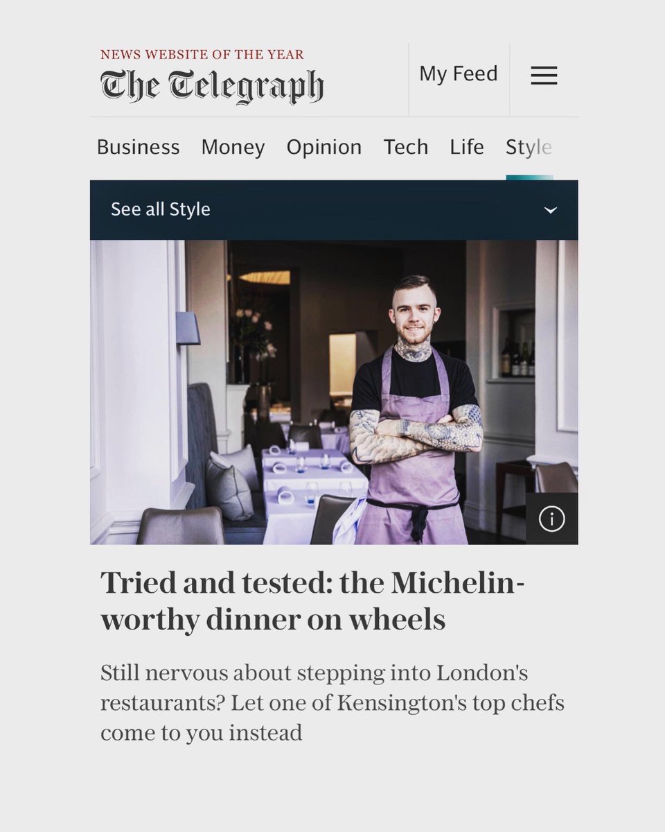 benchef123's tweet photo. 💥 Truly grateful to be featured in the @telegraph 💥

I feel very lucky to have had so much interest with the “Dine @ 🏡 with Ben Murphy” 

It’s honestly exploded &amp; I can’t thank everyone enough for the support. https://t.co/IfALsguDMB
