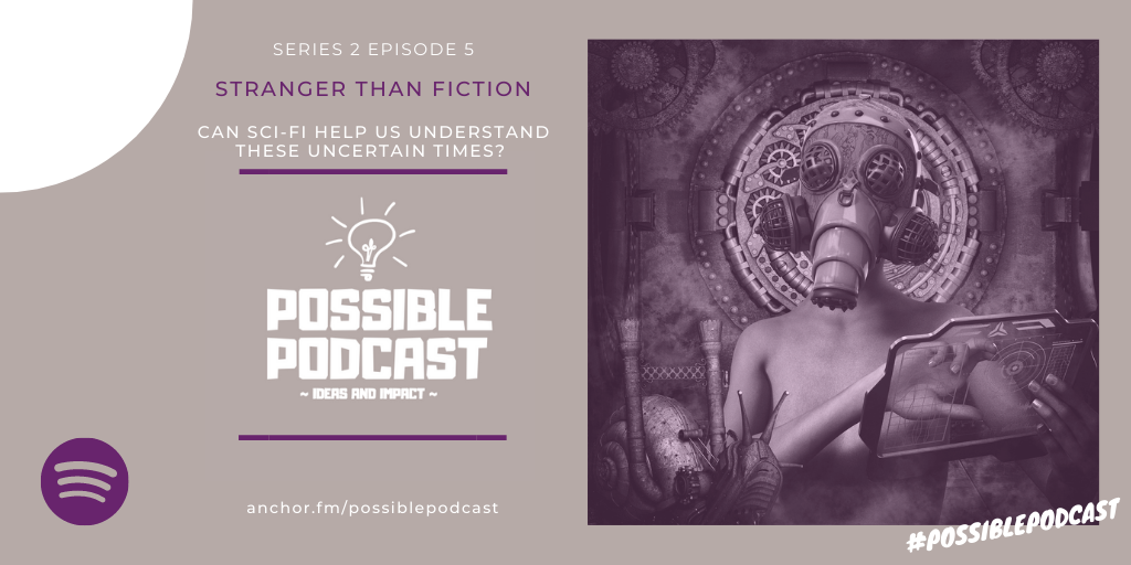 helloDurhamSoup's tweet photo. Series 2 of the #PossiblePodcast continues today -
S2 E5 now live on Spotify, exploring how science fiction and literature offer us a way to better understand the #pandemic & unprecedented world around us.
🎙️https://t.co/bN0XmBESLJ🎙️
#sciencefiction #HGwells #DUresearch https://t.co/BLWwERjLf0