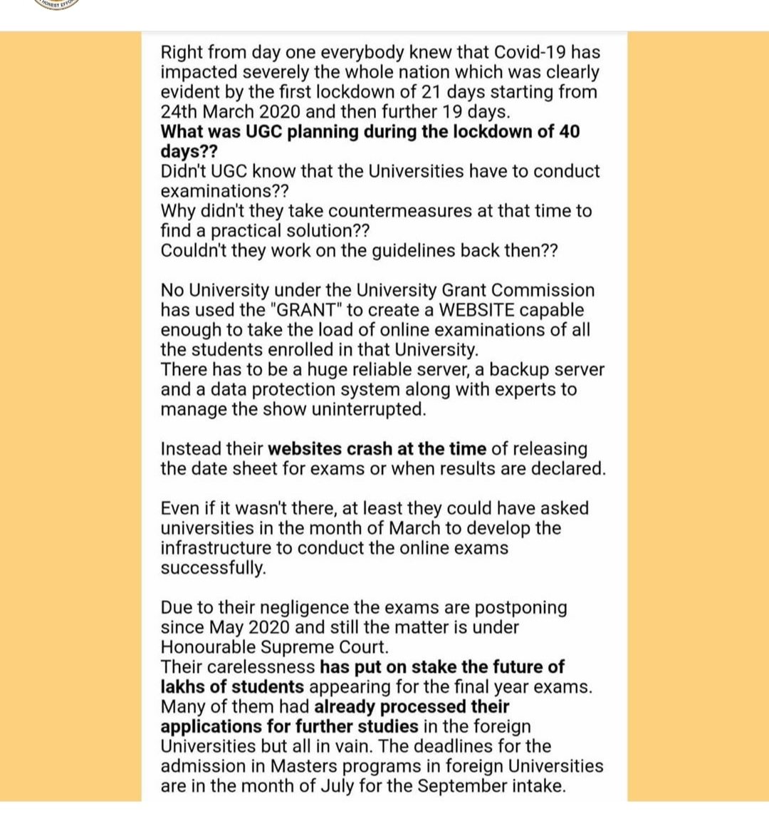 rohitpal820's tweet photo. #ugc
#PromoteFinalYearStudents 
@advocate_alakh 
@LiveLawIndia 
#duagainstonlineexams
#SupremeCourt
#rameshpokhriyalnishank #PMOfIndia https://t.co/LmWpDeniYu
