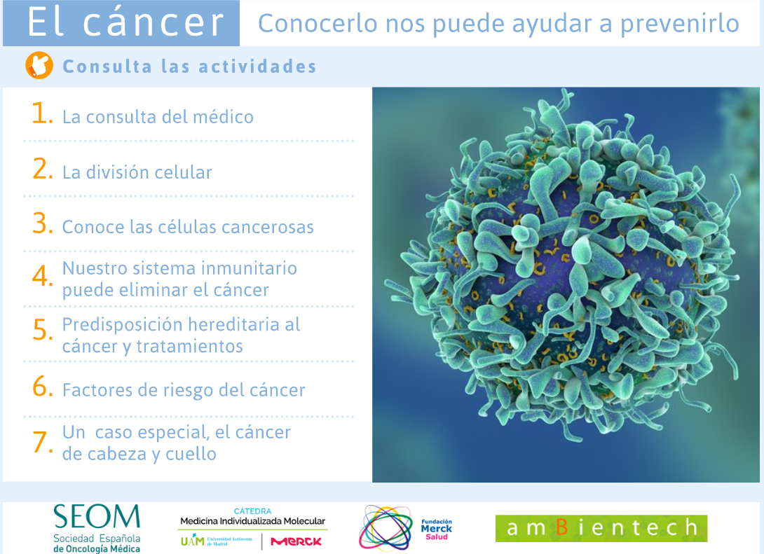 ambientech_'s tweet photo. ¿Qué es el cáncer? ¿Cómo se origina? ¿Qué hace el sistema inmunitario para combatirlo?

Aprende más sobre esta enfermedad con #Ambientech
¡No lo dudes y entra en la actividad!
👉https://t.co/tJ8sKmpcKS

@fundmercksalud @_SEOM @merck_es @UAM_Madrid https://t.co/MVL3akazjG
